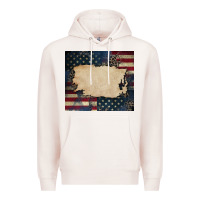 Pale Pink American flag add your text Premium Hoodie - CowGirlArtShop