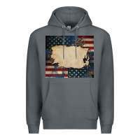 Rock American flag add your text Premium Hoodie - CowGirlArtShop