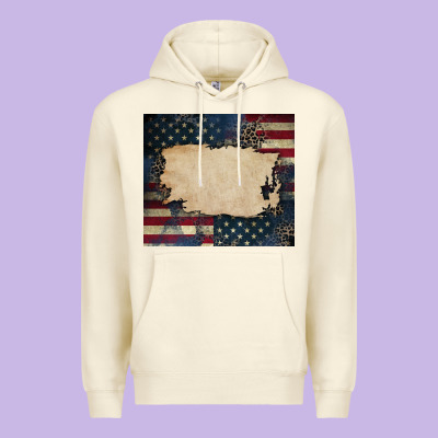 American Flag Add Your Text Premium Hoodie Designed By Cowgirlartshop