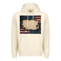 Sandshell American flag add your text Premium Hoodie - CowGirlArtShop