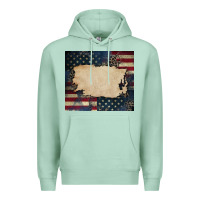 Seafoam American flag add your text Premium Hoodie - CowGirlArtShop