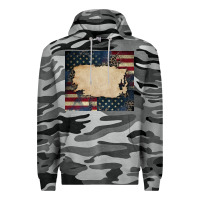 Slate Camo American flag add your text Premium Hoodie - CowGirlArtShop