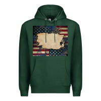 Sports Green American flag add your text Premium Hoodie - CowGirlArtShop