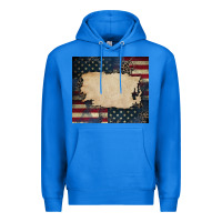 True Royal American flag add your text Premium Hoodie - CowGirlArtShop
