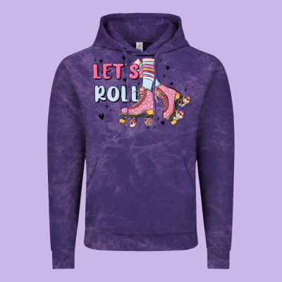 Let's Roll Vintage Hoodie Designed By Maliassmallbusiness