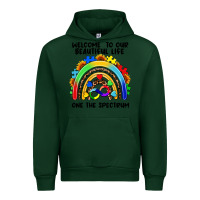 Forest Green Autism rainbow Urban Hoodie - FaDigitalArtStudio