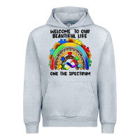 Heather Grey Autism rainbow Urban Hoodie - FaDigitalArtStudio