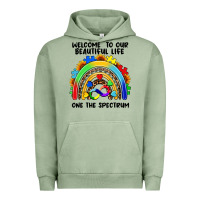 Pigment Oil Green Autism rainbow Urban Hoodie - FaDigitalArtStudio