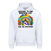 White Autism rainbow Urban Hoodie - FaDigitalArtStudio