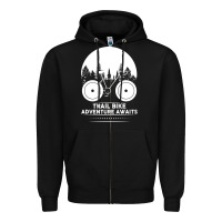 Black Trail Bike Adventure Awaits Zipper Hoodie - Bettercallsaul