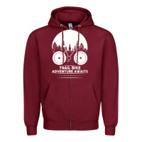 Burgundy Trail Bike Adventure Awaits Zipper Hoodie - Bettercallsaul