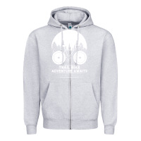 Heather Grey Trail Bike Adventure Awaits Zipper Hoodie - Bettercallsaul