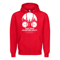 Red Trail Bike Adventure Awaits Zipper Hoodie - Bettercallsaul