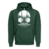 Sports Green Trail Bike Adventure Awaits Zipper Hoodie - Bettercallsaul