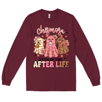 Burgundy chismosa even in the after life Long Sleeve Tee - MaliasSmallBusiness