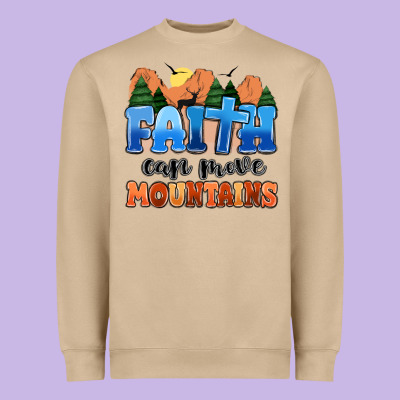 Faith Can Move Mountains Heavyweight Sweatshirt Designed By Maliassmallbusiness