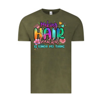 Vintage Olive making hair beautiful is kinda my thing Vintage Tee - MaliasSmallBusiness