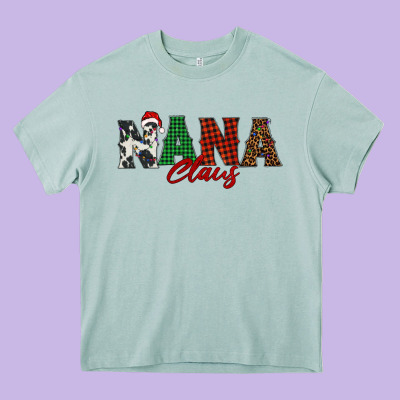 Nana Claus Heavy Core Tee Designed By Barkaloodesign