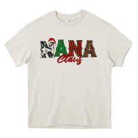 Cream nana claus Heavy Core Tee - BarkalooDesign