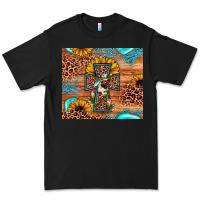 Black leopard cross sunflower Premium Tee - JahusDesignShop