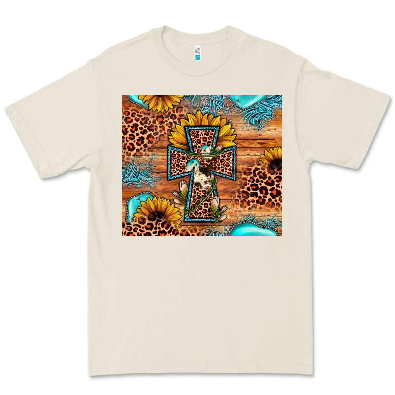 Leopard Cross Sunflower Premium Tee by JahusDesignShop | Teevron