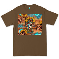 Cacao leopard cross sunflower Premium Tee - JahusDesignShop