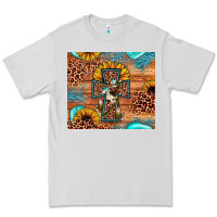 Dove Grey leopard cross sunflower Premium Tee - JahusDesignShop