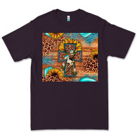 Plum leopard cross sunflower Premium Tee - JahusDesignShop