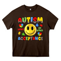 Chocolate Brown autism acceptance Heavy Core Tee - JahusDesignShop