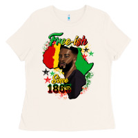 Bone free ish since 1865 black man Ladies Tee - HRA Design Shop