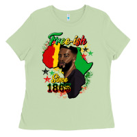 Matcha free ish since 1865 black man Ladies Tee - HRA Design Shop