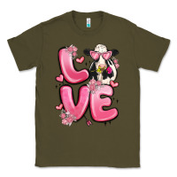 Army Green love cow valentine's day Classic Tee - MaliasSmallBusiness