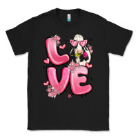 Black love cow valentine's day Classic Tee - MaliasSmallBusiness