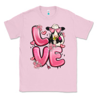 Bubblegum Pink love cow valentine's day Classic Tee - MaliasSmallBusiness