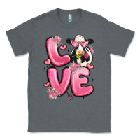 Charcoal Heather love cow valentine's day Classic Tee - MaliasSmallBusiness