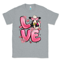 Heather Grey love cow valentine's day Classic Tee - MaliasSmallBusiness