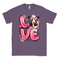 Lavender love cow valentine's day Classic Tee - MaliasSmallBusiness