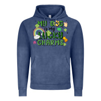 Vintage Denim my dog is my lucky charms Vintage Hoodie - MaliasSmallBusiness