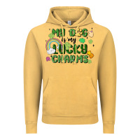 Vintage Mustard my dog is my lucky charms Vintage Hoodie - MaliasSmallBusiness