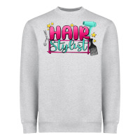 Heather Grey hair stylist Heavyweight Sweatshirt - MaliasSmallBusiness
