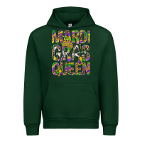 Forest Green Mardi Gras Queen Urban Hoodie - BundleAndBundleShop
