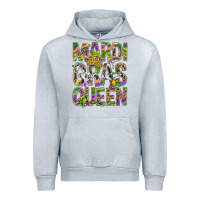 Heather Grey Mardi Gras Queen Urban Hoodie - BundleAndBundleShop
