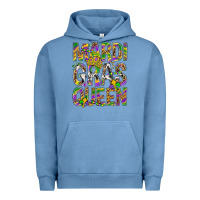 Pigment Pebble Blue Mardi Gras Queen Urban Hoodie - BundleAndBundleShop