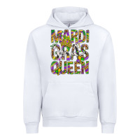 White Mardi Gras Queen Urban Hoodie - BundleAndBundleShop