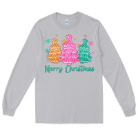 Moon Dust merry christmas glitter trees Long Sleeve Tee - MaliasSmallBusiness