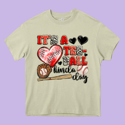 It's A Tee Ball Kinda Day Heavy Core Tee Designed By Jahusdesignshop
