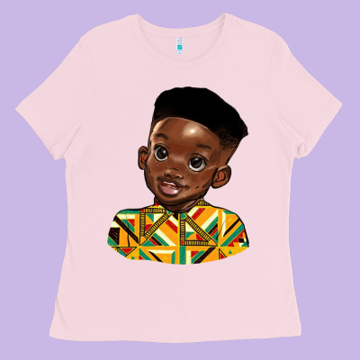 Black Boy Ladies Tee Designed By Hra Design Shop