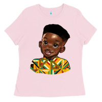 Bubblegum Pink black boy Ladies Tee - HRA Design Shop