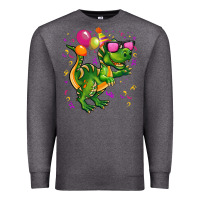 Charcoal Heather birthday t rex pink Premium Sweatshirt - CowGirlArtShop