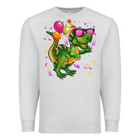 Dove Grey birthday t rex pink Premium Sweatshirt - CowGirlArtShop